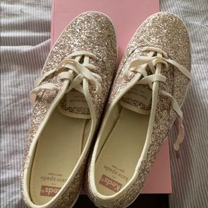 Kate spade by keds glitter lace up shoes